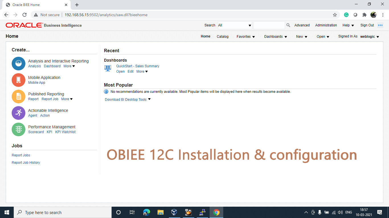 Installing OBIEE 12C [Version 12.2.1.4.0]